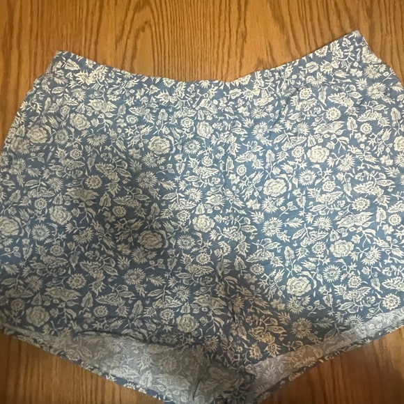 Universal Thread Blue White High Waist Llinen  Shorts - size XXL - Picture 1 of 3